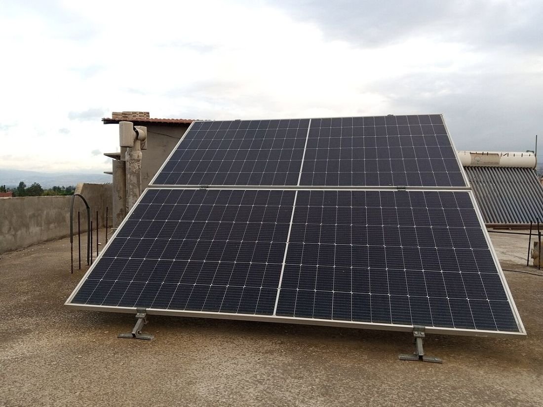 Solar panels installed on a rooftop
