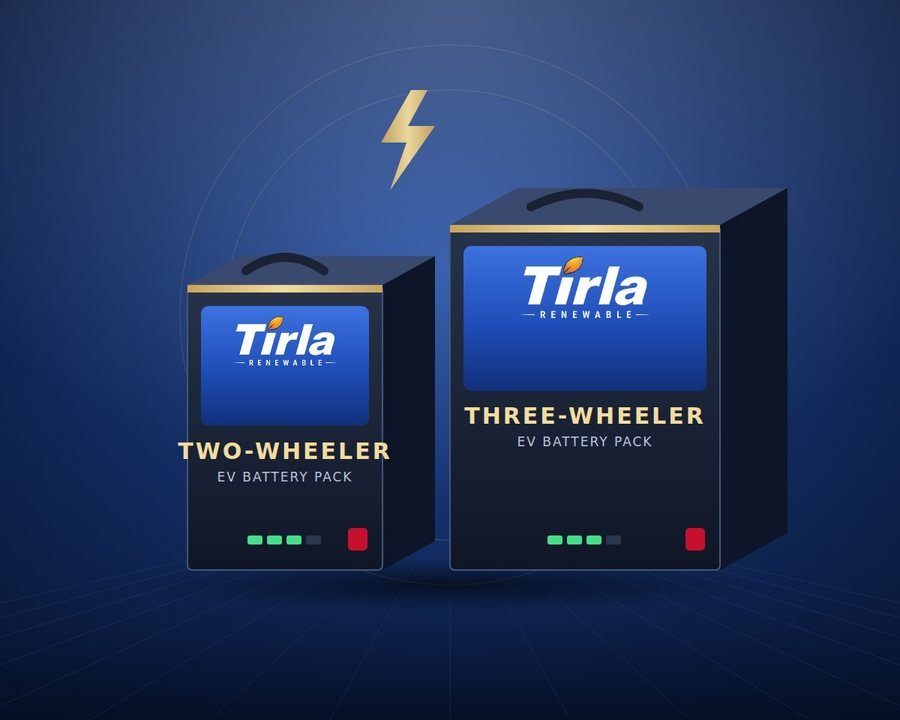 Tirla EV battery packs for two-wheelers and three-wheelers